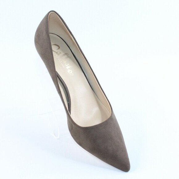 Callisto Shoes - Callisto Of California Athena Alexander Womens Sz 9M Brown Faux Suede Heels